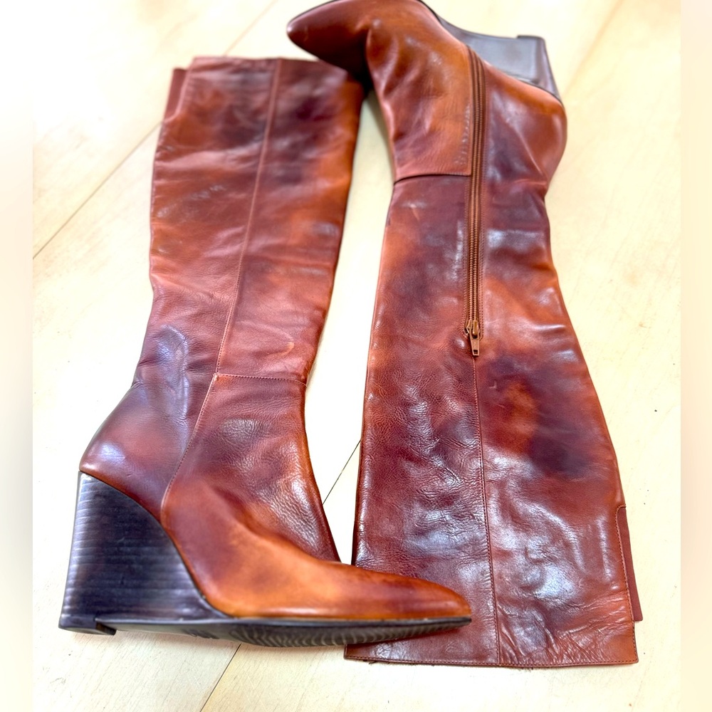 STUART WEITZMAN knee high leather boots, 7.5, EUC